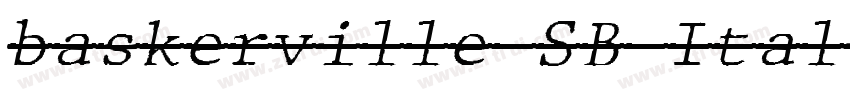 baskerville SB Itali字体转换